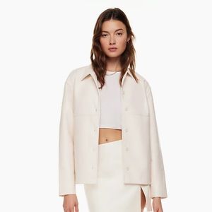 Aritzia Sunday best gabby vegan leather shirt jacket